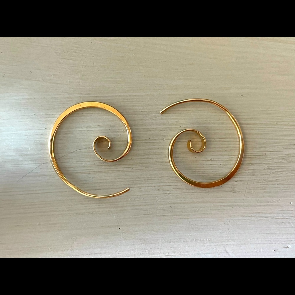 Gold Spiral Earrings
